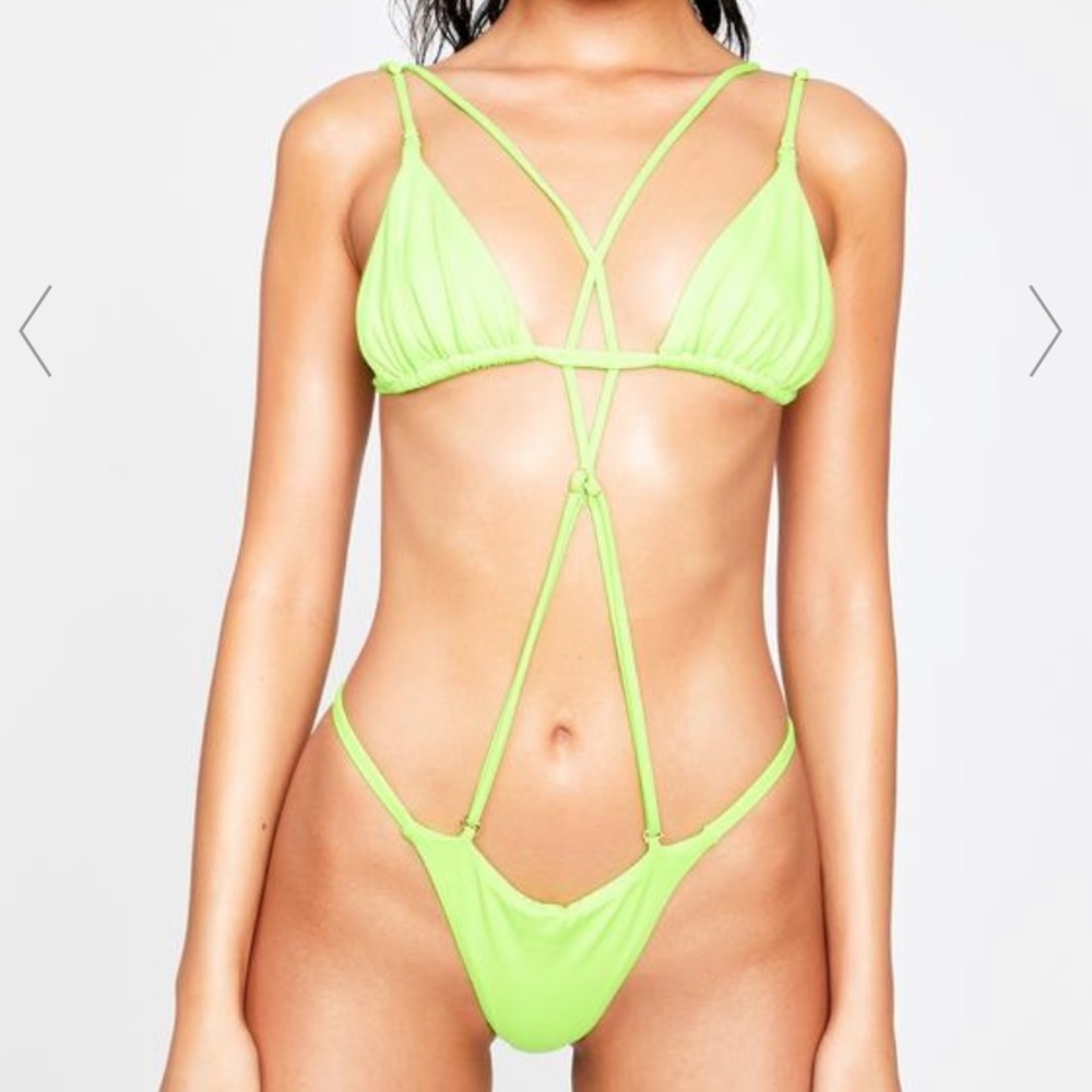 Neon green bikini